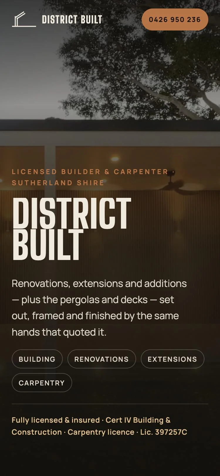 District Built on a phone